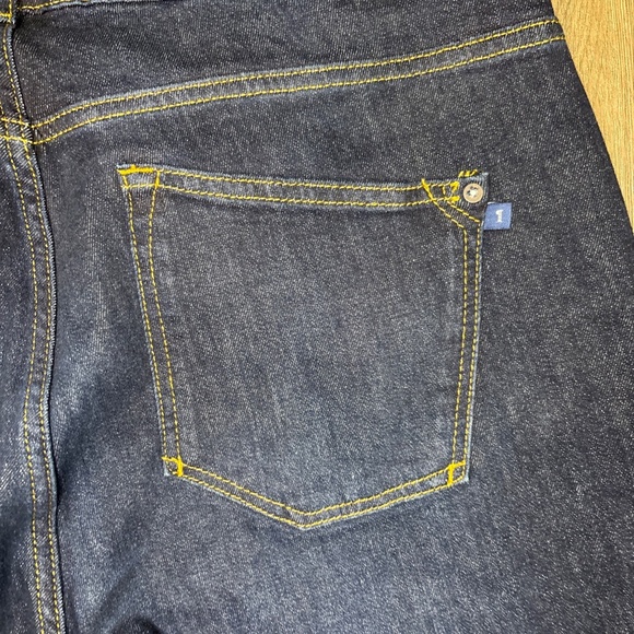 Pilcro Womens Blue Denim The Split‎ Straight Leg Jeans High Rise Size 16W NWT - Picture 6 of 16